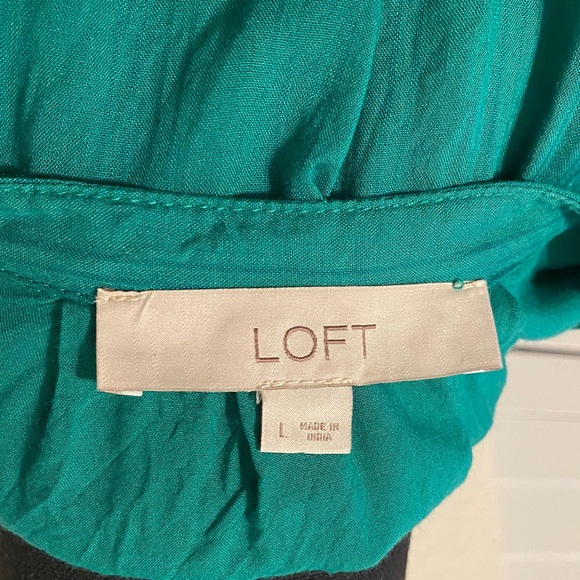 LOFT Emerald Green Long Sleeve Top - Picture 2 of 7